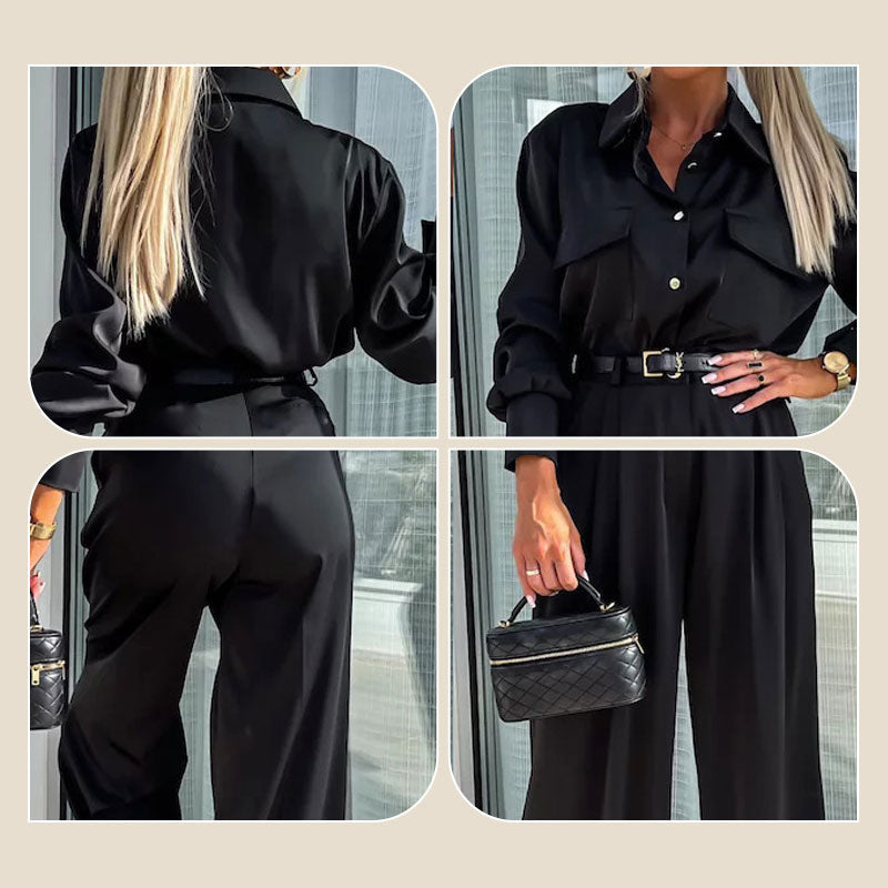 ✨New Arrival 57% OFF✨Women's Casual Long Sleeve Shirt and Loose Pants 2 Piece Set