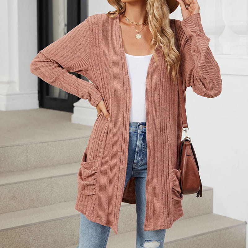 🌸HOT SALE 60% OFF🌸Women's Casual Knit Long-Sleeve Open Front Coat