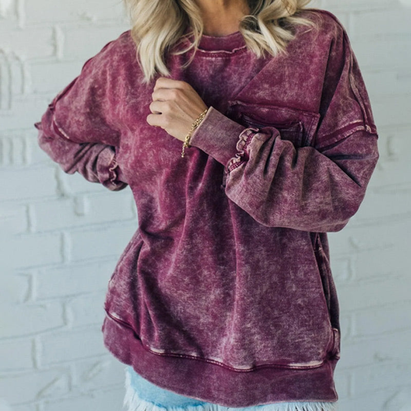 🔥Women’s Trendy Loose Fit Crew Neck Long Sleeve Sweatshirt☘️(56% OFF -- Buy 2 Get Free Shipping)