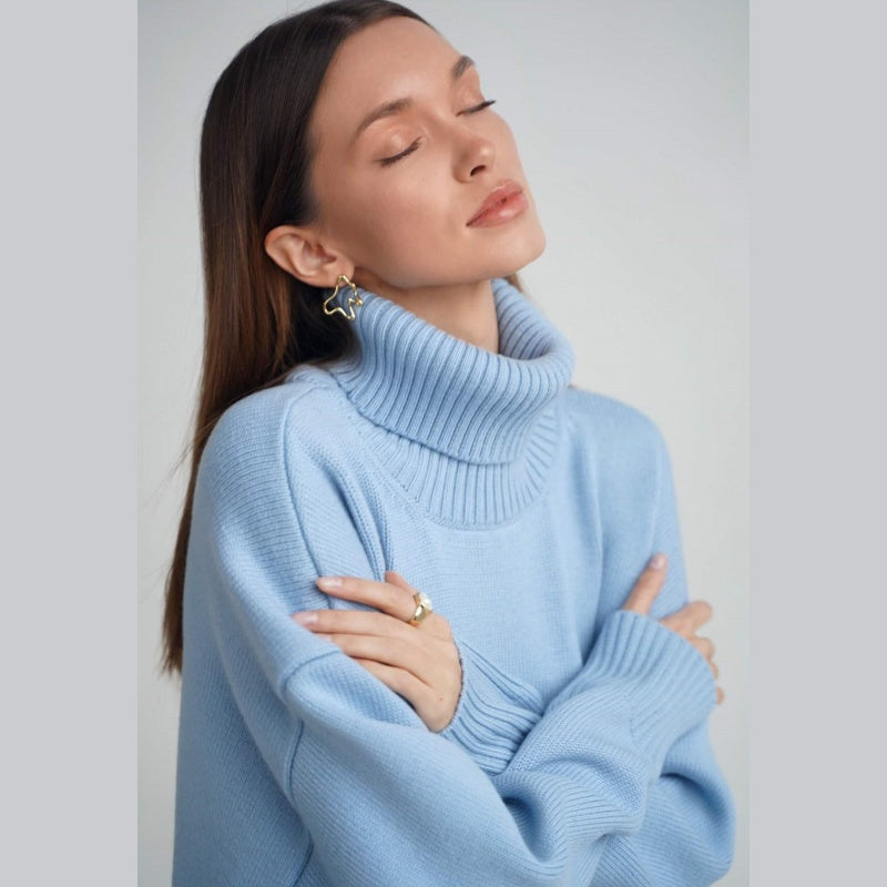 🍂New autumn products--50% off🍂Women's Casual Solid Color Turtleneck Sweater