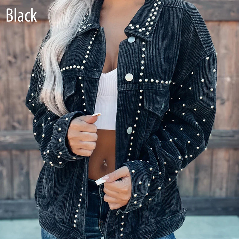 🌷Hot Sale 55% OFF🌷Casual Long Sleeve Button-Down Jacket with Pockets