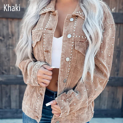 🌷Hot Sale 55% OFF🌷Casual Long Sleeve Button-Down Jacket with Pockets