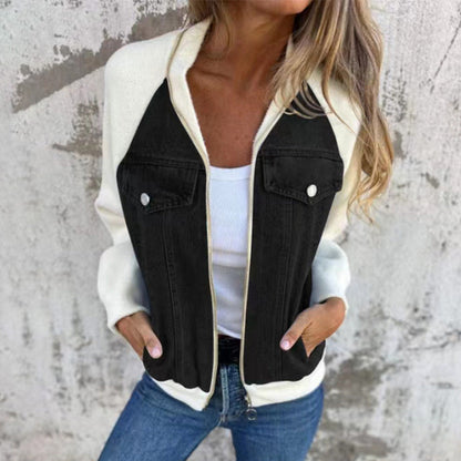 🔥Hot sale 64% off🔥New Fashion Women's Creative Denim Splicing Jacket