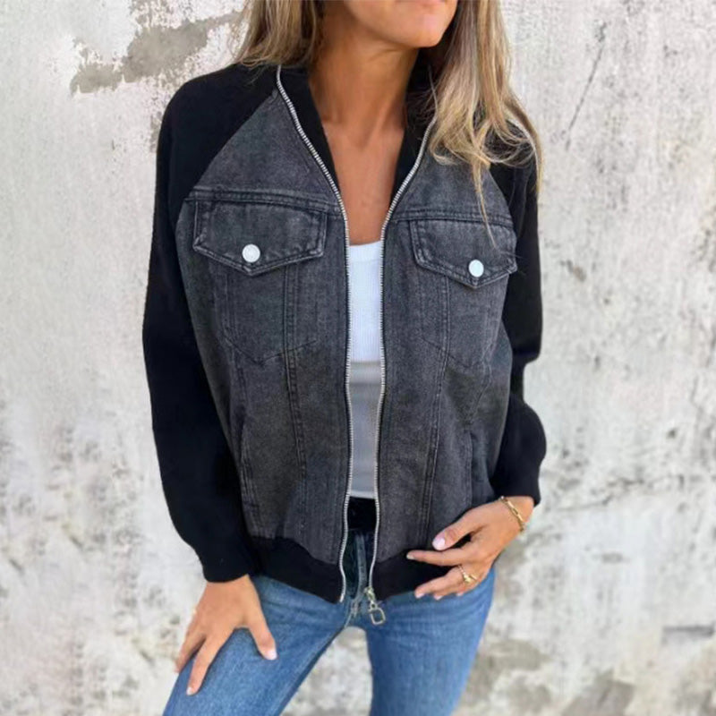 🔥Hot sale 64% off🔥New Fashion Women's Creative Denim Splicing Jacket