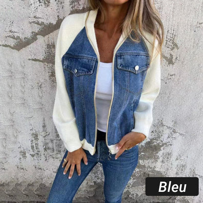 🔥Hot sale 64% off🔥New Fashion Women's Creative Denim Splicing Jacket