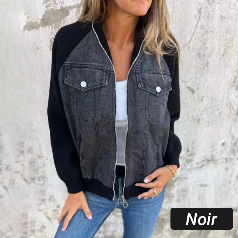 🔥Hot sale 64% off🔥New Fashion Women's Creative Denim Splicing Jacket