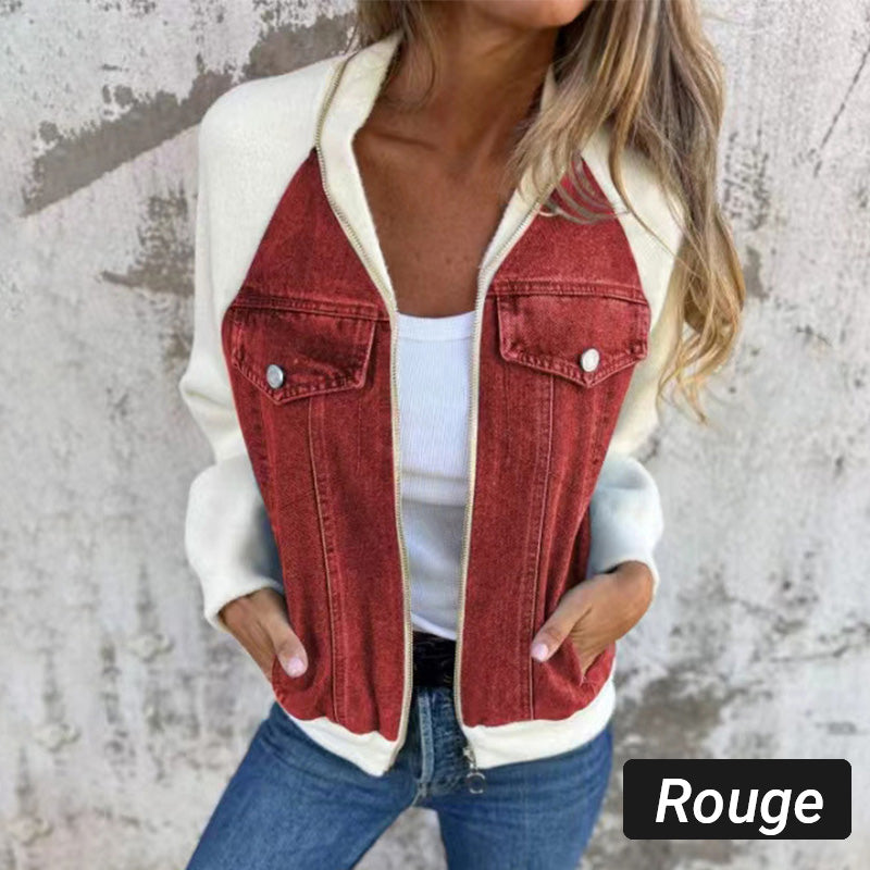 🔥Hot sale 64% off🔥New Fashion Women's Creative Denim Splicing Jacket