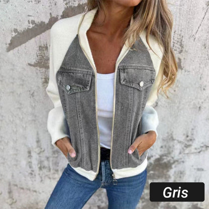 🔥Hot sale 64% off🔥New Fashion Women's Creative Denim Splicing Jacket