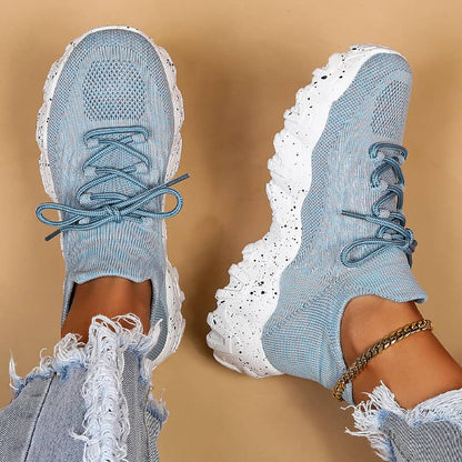 💕Hot Sale 60% OFF💕Women's Woven Mesh Lace-Up Fashion Sneakers