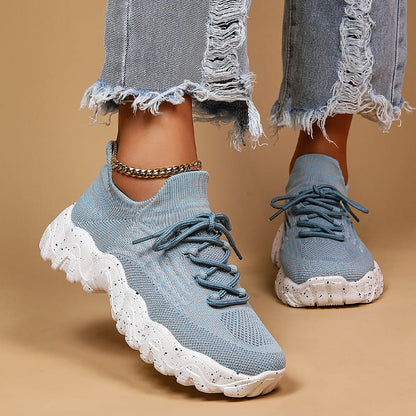 💕Hot Sale 60% OFF💕Women's Woven Mesh Lace-Up Fashion Sneakers