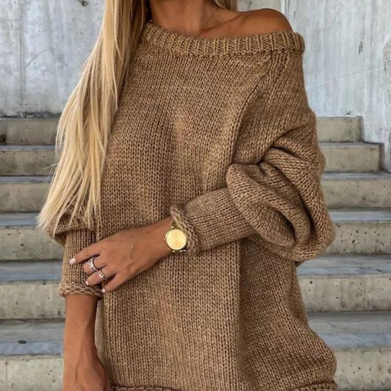 🔥Limited Time 56% OFF🔥Women's Solid Knitted Round Neck Sweater