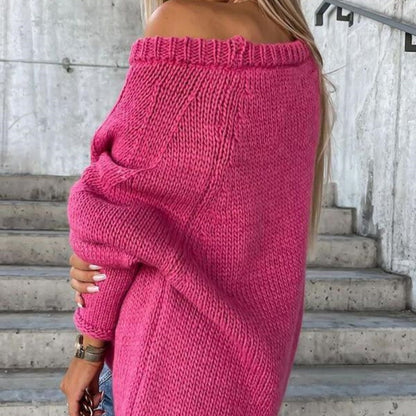 🔥Limited Time 56% OFF🔥Women's Solid Knitted Round Neck Sweater