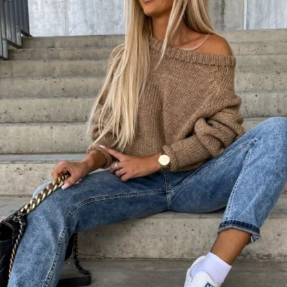 🔥Limited Time 56% OFF🔥Women's Solid Knitted Round Neck Sweater