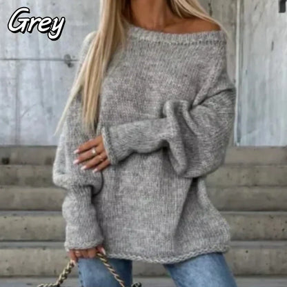 🔥Limited Time 56% OFF🔥Women's Solid Knitted Round Neck Sweater