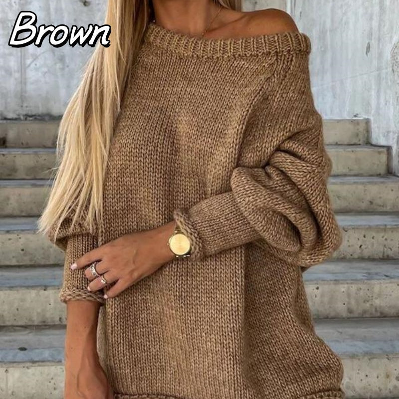 🔥Limited Time 56% OFF🔥Women's Solid Knitted Round Neck Sweater