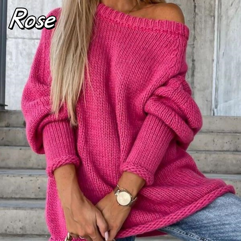 🔥Limited Time 56% OFF🔥Women's Solid Knitted Round Neck Sweater