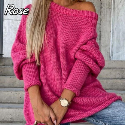 🔥Limited Time 56% OFF🔥Women's Solid Knitted Round Neck Sweater