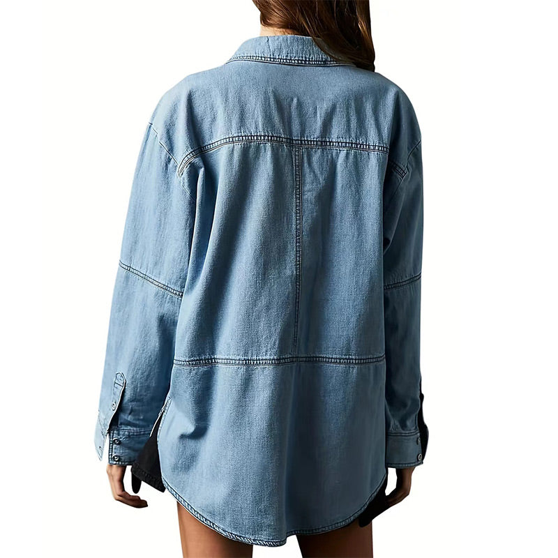 🔥Free Shipping -- Autumn Sale 50% OFF🔥Women's Oversized Denim Pullover