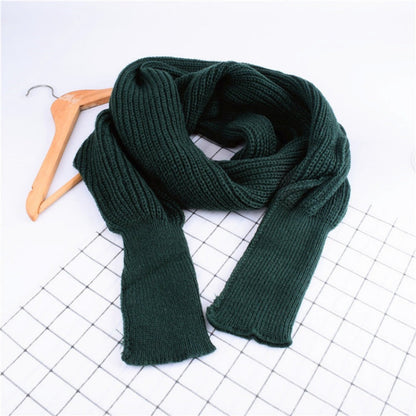 ✨New Arrival 70% OFF✨Women's Solid Knitted Sweater Scarf with Sleeves