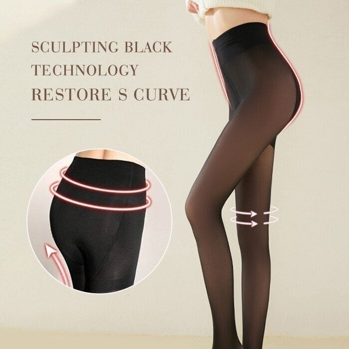 ❄️Winter protection 60% OFF❄️Flawless Legs Fake Translucent Warm Plush Lined Elastic Tights