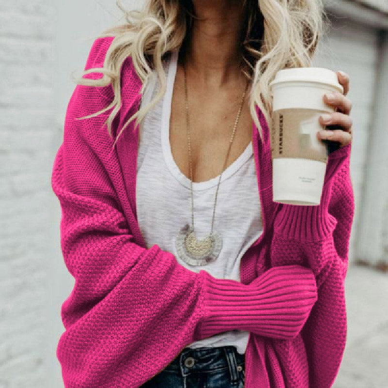 🎁Autumn New Arrivals Sale – 52% Off✨Woman'S Batwing Cable Knitted Slouchy Oversized Cardigan Sweater