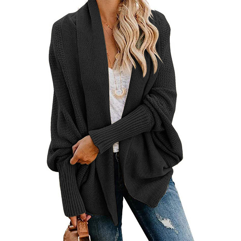 🎁Autumn New Arrivals Sale – 52% Off✨Woman'S Batwing Cable Knitted Slouchy Oversized Cardigan Sweater