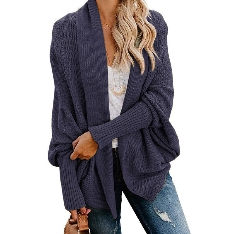 🎁Autumn New Arrivals Sale – 52% Off✨Woman'S Batwing Cable Knitted Slouchy Oversized Cardigan Sweater