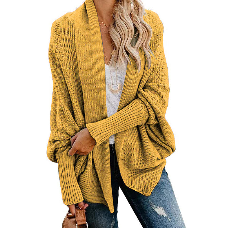 🎁Autumn New Arrivals Sale – 52% Off✨Woman'S Batwing Cable Knitted Slouchy Oversized Cardigan Sweater