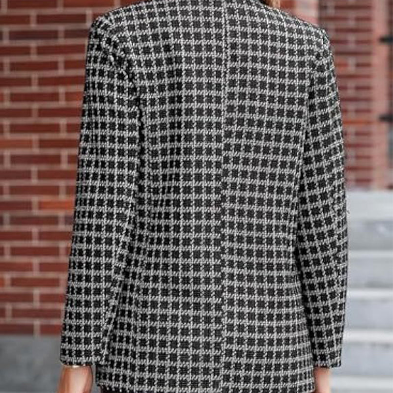 💕New autumn coat 55% OFF💕Plaid Tweed Blazer Jacket for Women