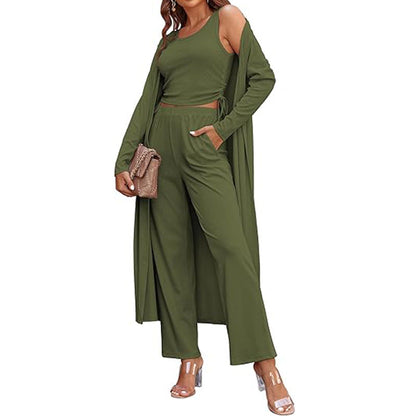 💕Hot Sale 55% OFF💕Women’s Solid Color Casual 3-Piece Set