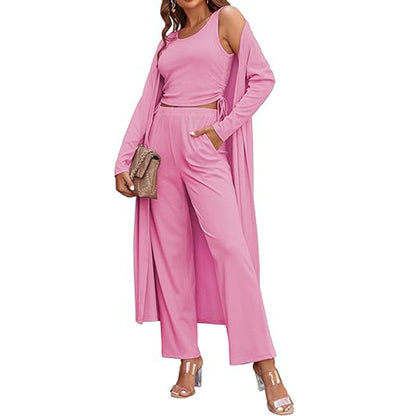 💕Hot Sale 55% OFF💕Women’s Solid Color Casual 3-Piece Set