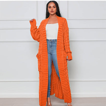 💕HOT SALE 54% OFF💕Women's Cable Knit Long Cardigan with Pockets