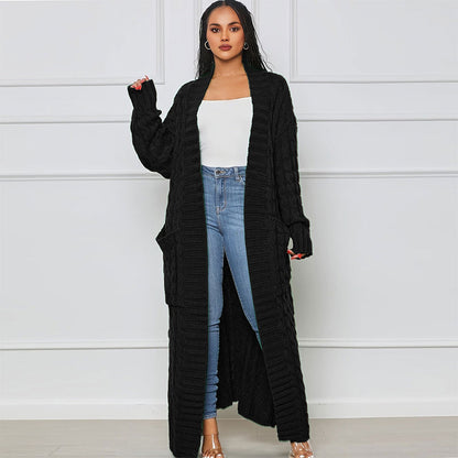 💕HOT SALE 54% OFF💕Women's Cable Knit Long Cardigan with Pockets