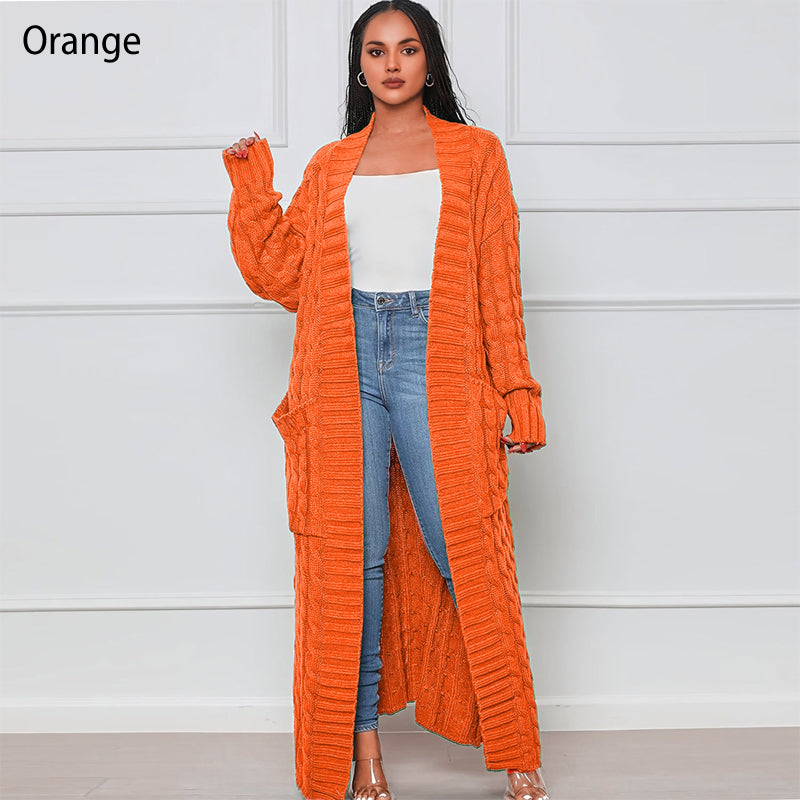 💕HOT SALE 54% OFF💕Women's Cable Knit Long Cardigan with Pockets