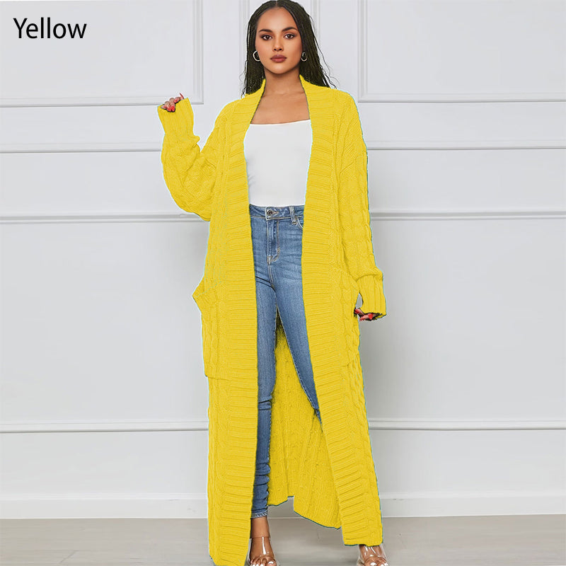 💕HOT SALE 54% OFF💕Women's Cable Knit Long Cardigan with Pockets