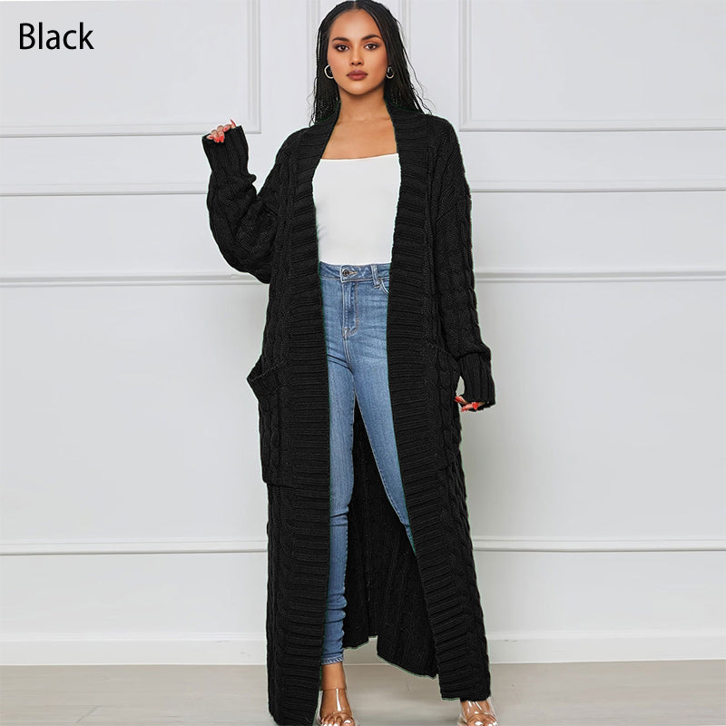 💕HOT SALE 54% OFF💕Women's Cable Knit Long Cardigan with Pockets