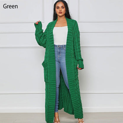 💕HOT SALE 54% OFF💕Women's Cable Knit Long Cardigan with Pockets