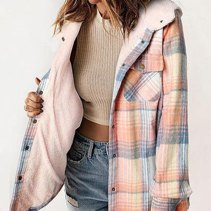 Autumn and Winter Series 54% OFF❄️Women's Winter Trendy Plaid Hooded Jacket💖Free shipping💖