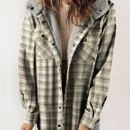 Autumn and Winter Series 54% OFF❄️Women's Winter Trendy Plaid Hooded Jacket💖Free shipping💖