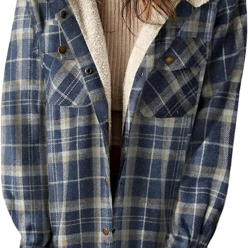 Autumn and Winter Series 54% OFF❄️Women's Winter Trendy Plaid Hooded Jacket💖Free shipping💖