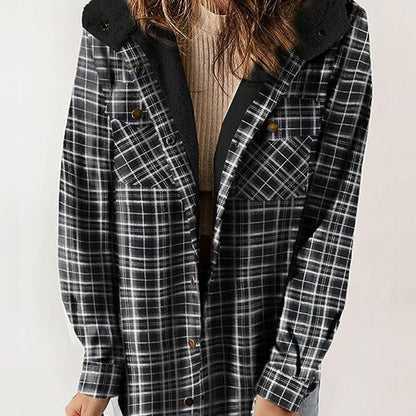 Autumn and Winter Series 54% OFF❄️Women's Winter Trendy Plaid Hooded Jacket💖Free shipping💖