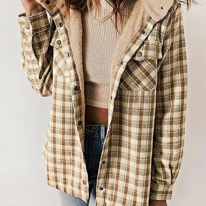 Autumn and Winter Series 54% OFF❄️Women's Winter Trendy Plaid Hooded Jacket💖Free shipping💖