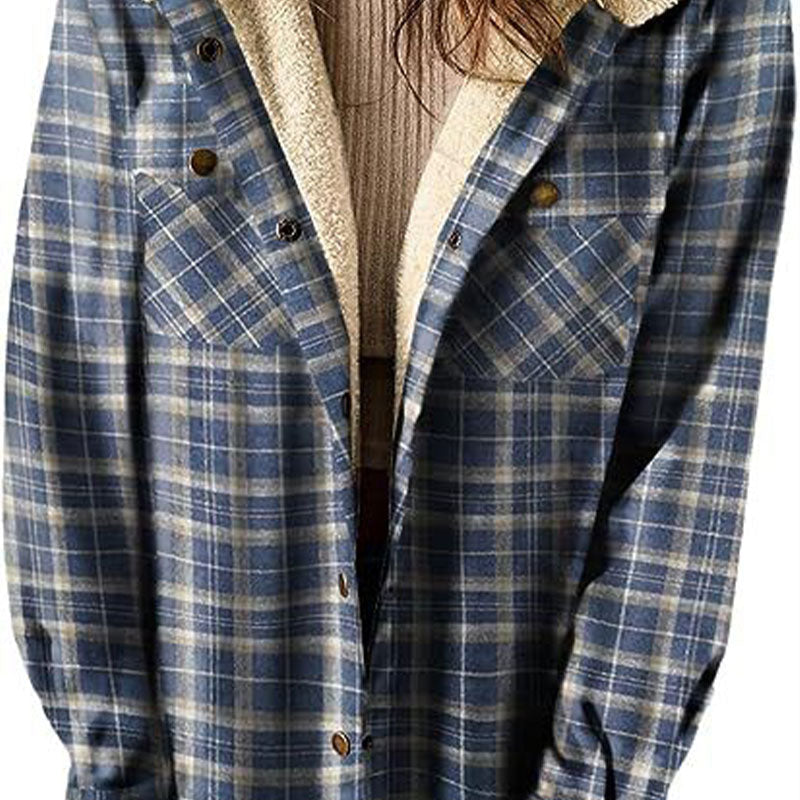 Autumn and Winter Series 54% OFF❄️Women's Winter Trendy Plaid Hooded Jacket💖Free shipping💖