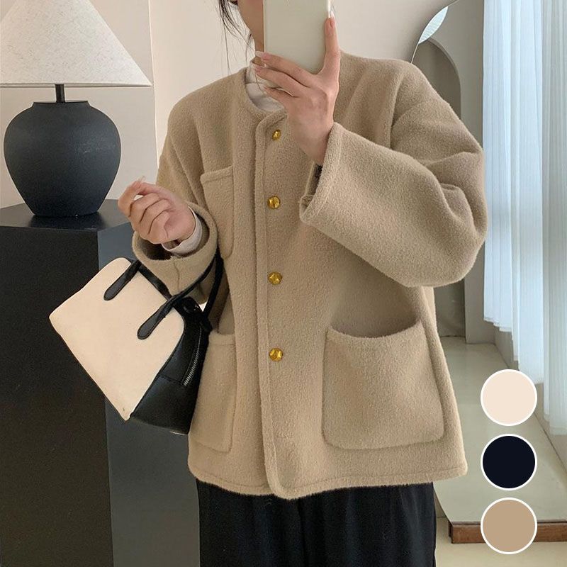 ✨Hot Sale 50% OFF✨Simple Temperament Metal Button Short Coat for women