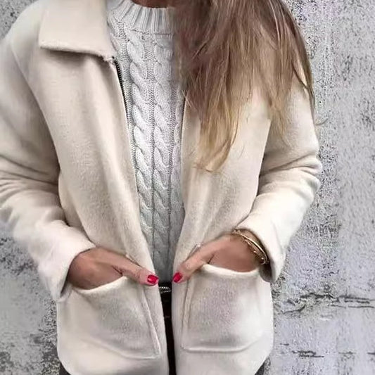 🍂Autumn Coat 52% OFF🍂Women's Knitted Zipper Coat With Pockets