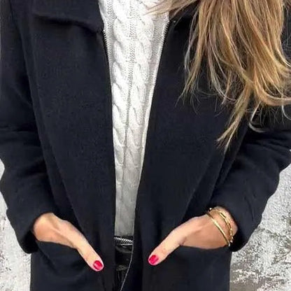 🍂Autumn Coat 52% OFF🍂Women's Knitted Zipper Coat With Pockets