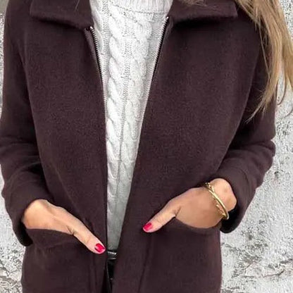 🍂Autumn Coat 52% OFF🍂Women's Knitted Zipper Coat With Pockets