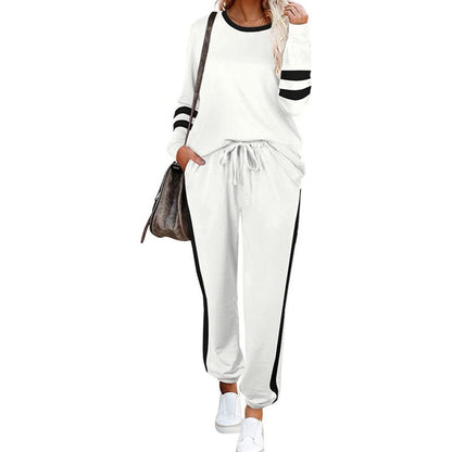 🔥Hot Sale 54% OFF🔥Women’s 2-Piece Crewneck Color-Block Sweatsuit