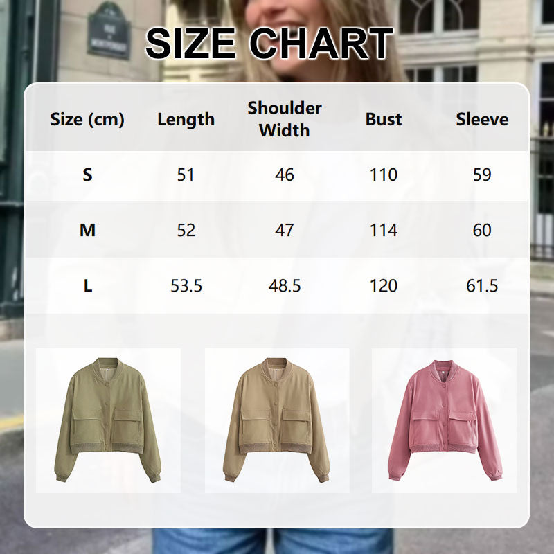 💥Limit Time 53% OFF✨Women's Button Down Short Jacket with Pockets