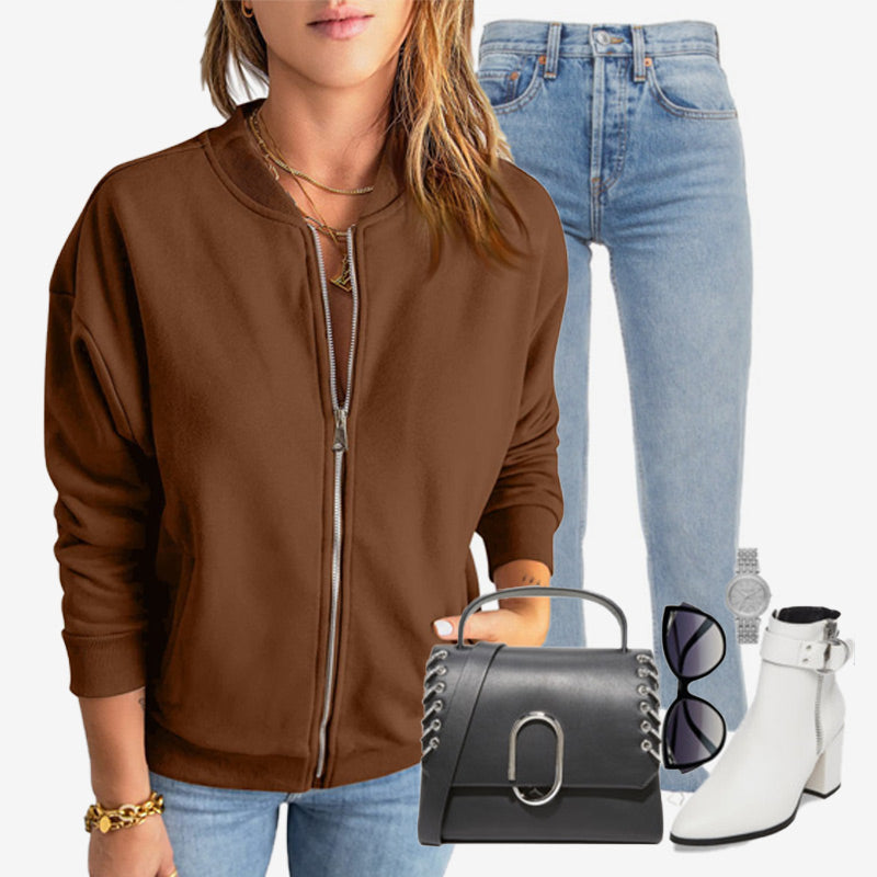 🔥New autumn products 50% OFF🔥Women's Casual Zippered Jacket